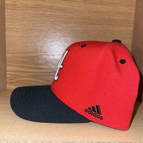 Atlanta Braves Adidas MLB Climalite Adjustable Strap Hat Cap Red Embroidered - Picture 4 of 11
